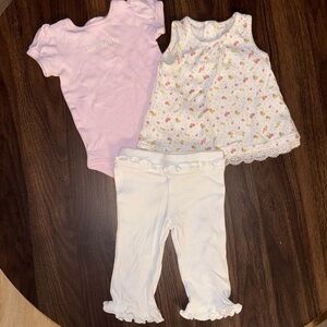 Huggies 3 piece outfit baby girl
